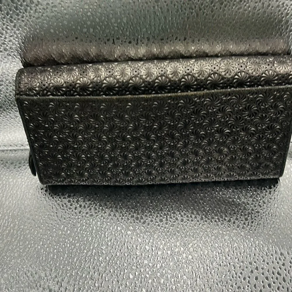 Hiroko Hayashi Women's Chrome Swirl Long Wallet Cardholder Artsy Avant Garde
